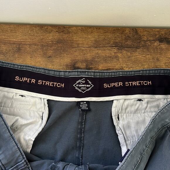 St. John's Bay Super Stretch Dusty Blue Dress Pants - Picture 7 of 10